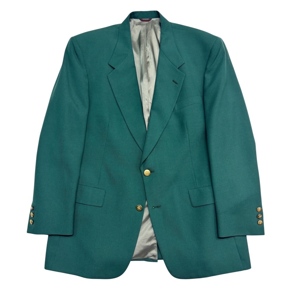 vtg Jack Nicklaus 44R Green Jacket Blazer Masters Sport Coat Gold Buttons USA